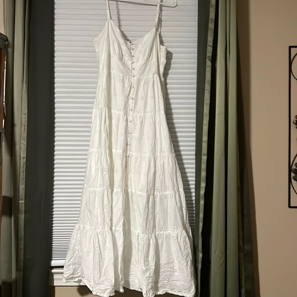 J. Crew Dresses J Crew White Eyelet Maxi Dress Poshmark